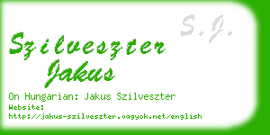 szilveszter jakus business card